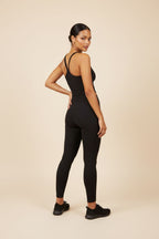 Conjunto Deportivo RIB - Top + Leggings Squat Proof - Negro