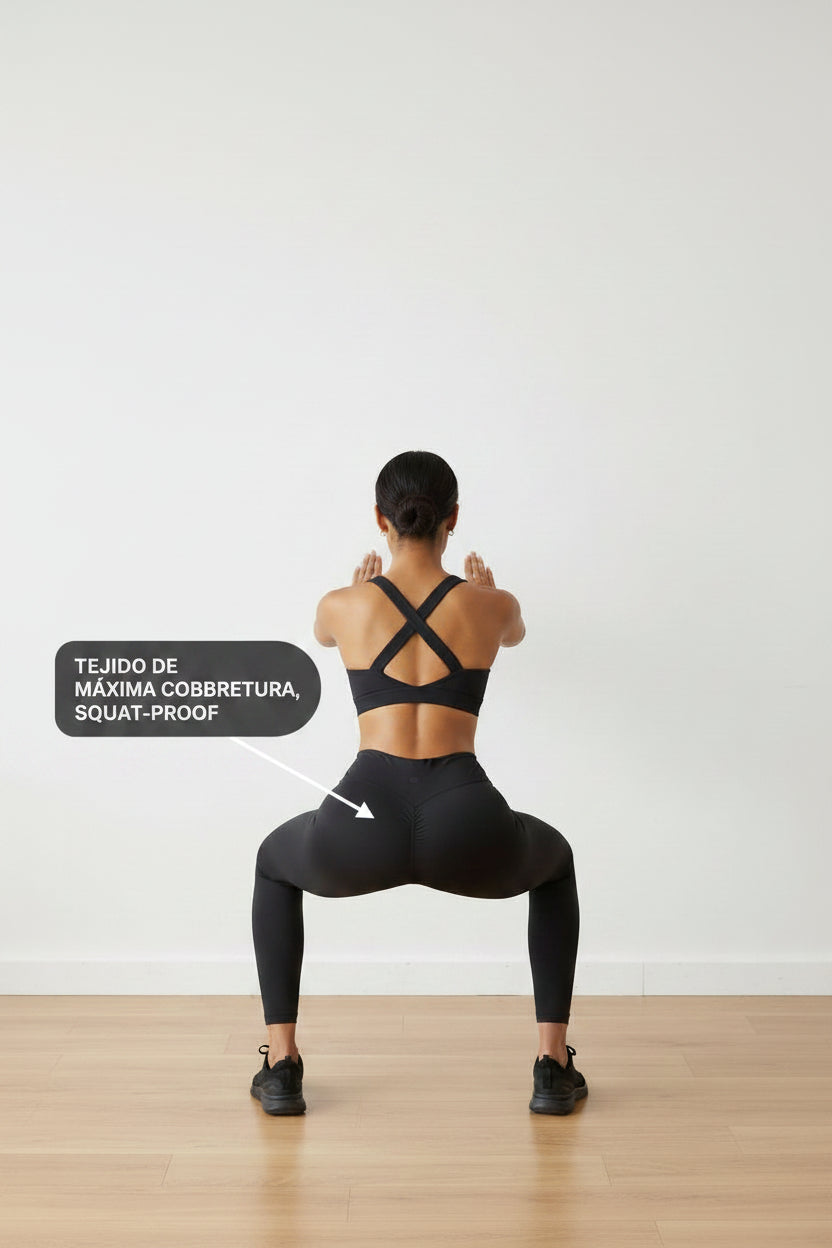 Leggings UF Tiro Alto - Compresión y Squat Proof - Negro