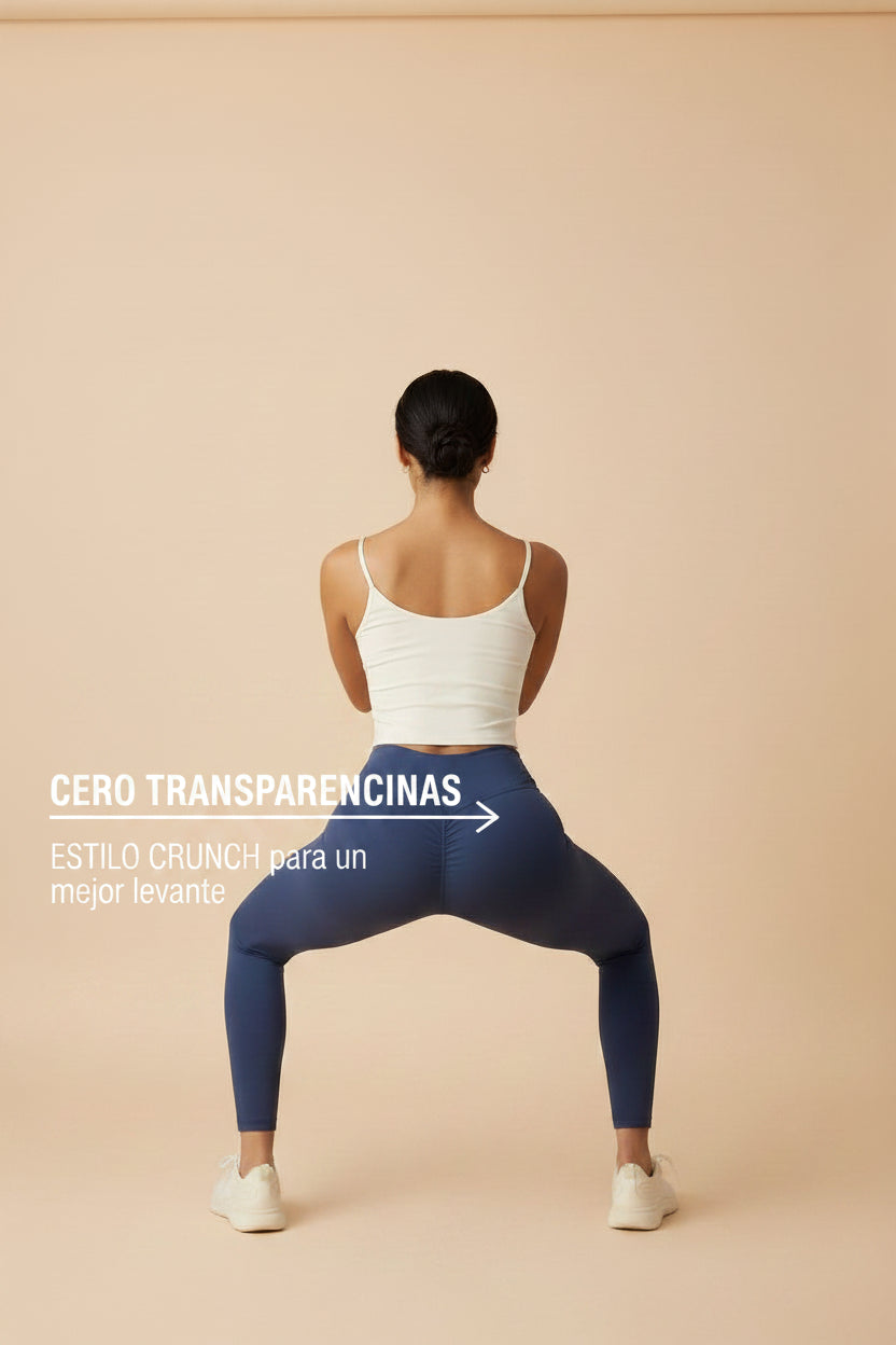 Leggings UF Tiro Alto - Compresión y Squat Proof - Azul Marino