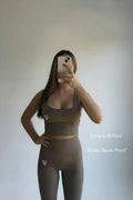 Conjunto Deportivo RIB - Musculosa + Leggings  - Mocha