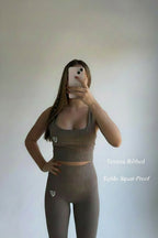 Conjunto Deportivo RIB - Musculosa + Leggings  - Mocha