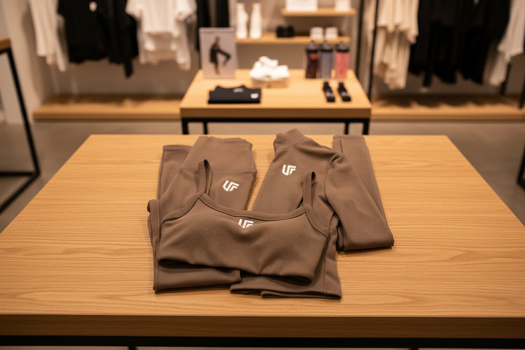 Set 3 Piezas - Leggings + Campera + Top Textura Ribbed
