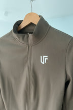 Conjunto 3 Piezas Mocha - Top + Short + Chaqueta Deportiva